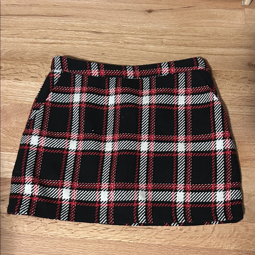 Forever 21 Red and Black Plaid Mini Skirt